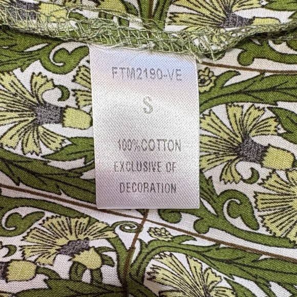 THML Green and Orange Embroidered Blouse - Picture 9 of 10